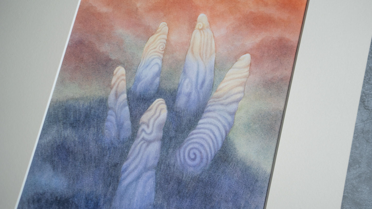The Hand Of Omoth - Unframed Watercolour Painting