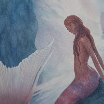 The Singing Pools - Unframed Watercolour Painting