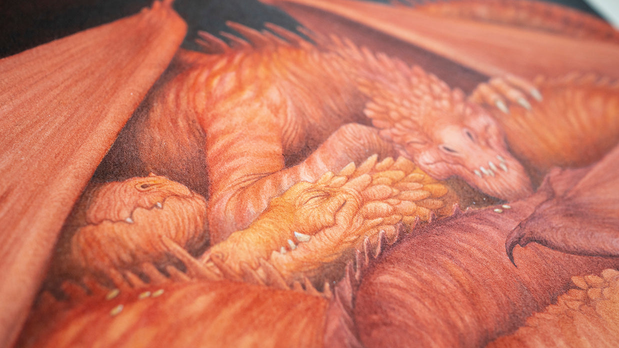 Let Sleeping Dragons Lie - Unframed Original Watercolour Painting