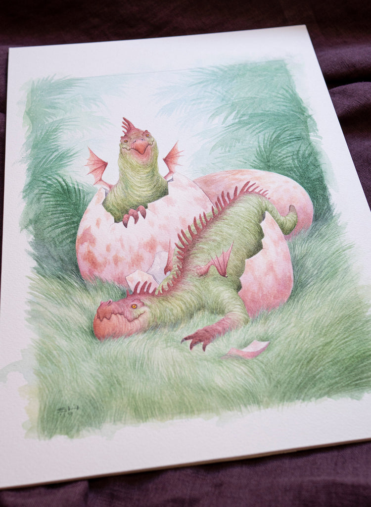Dragonlings - Unframed Original Watercolour Painting