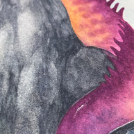 The Yellow Throated Flabbager - Unframed Watercolour Painting
