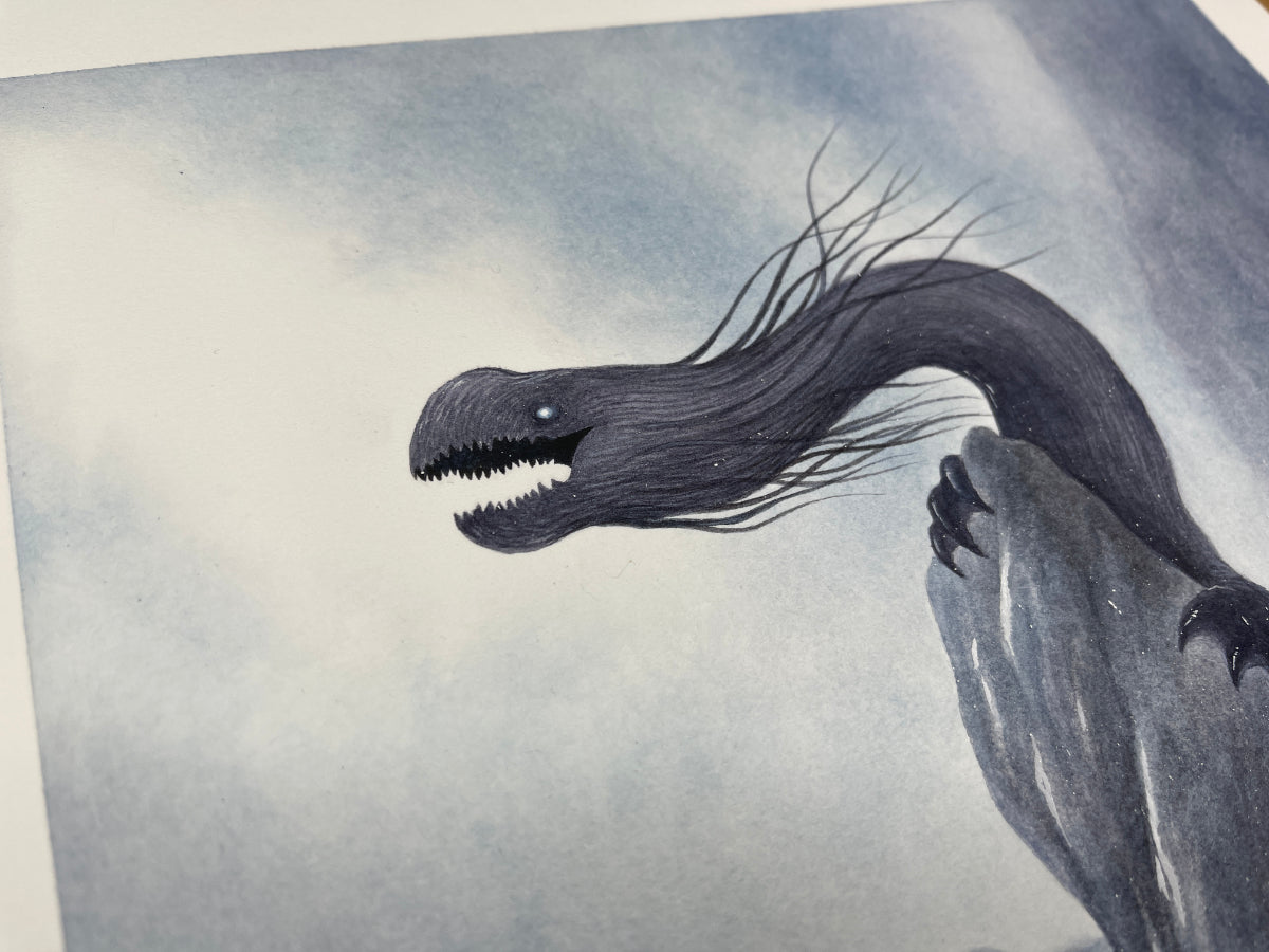 Serpent Of Narok - Unframed Watercolour Painting