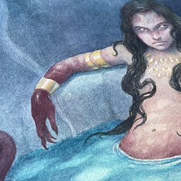 Temple Guardian - Unframed Watercolour Painting