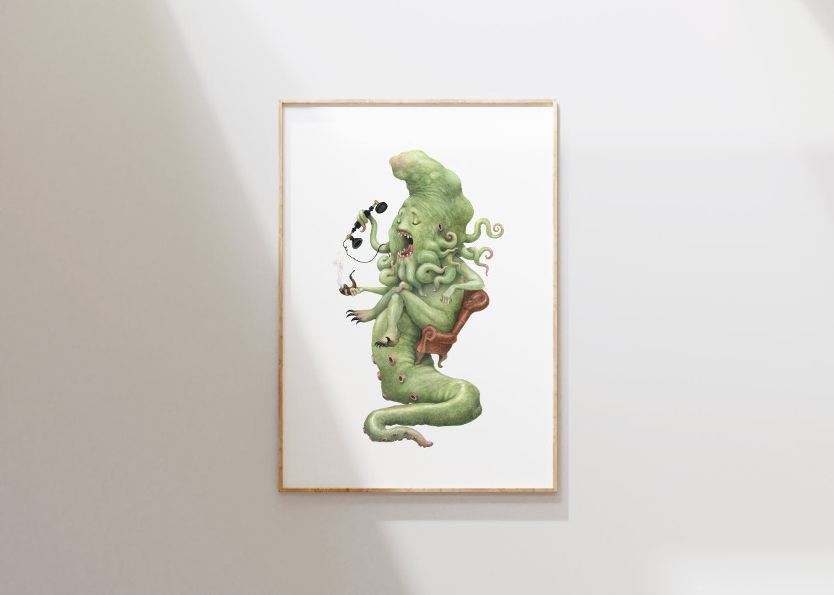 Call Of Cthulhu - Unframed Original Watercolour Painting