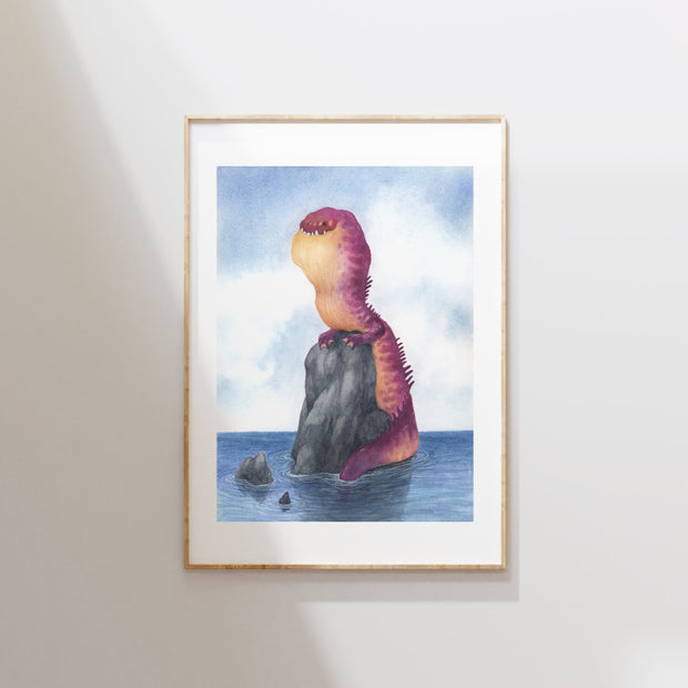 The Yellow Throated Flabbager - Unframed Watercolour Painting