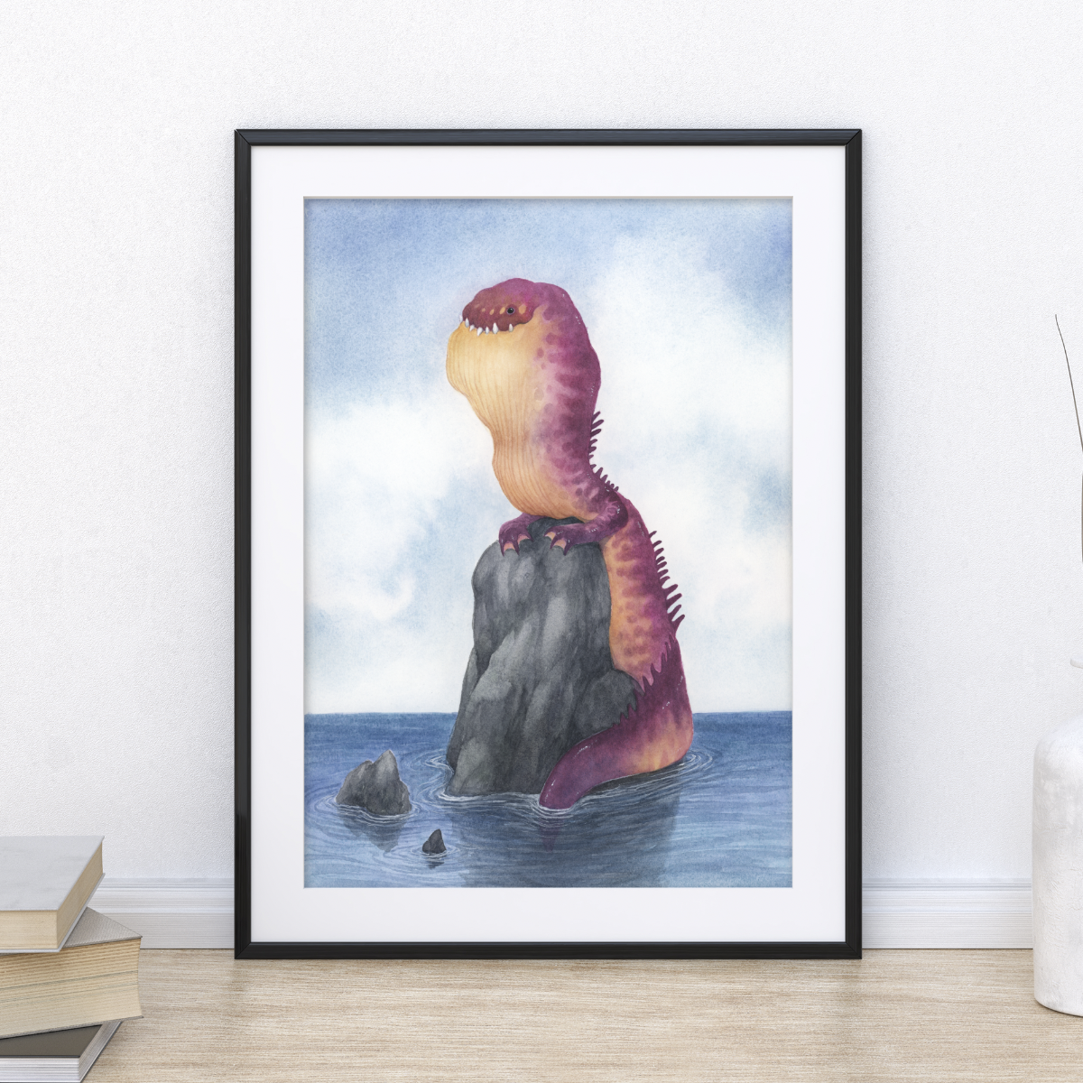 The Yellow Throated Flabbager - Unframed Watercolour Painting