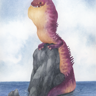 The Yellow Throated Flabbager - Unframed Watercolour Painting