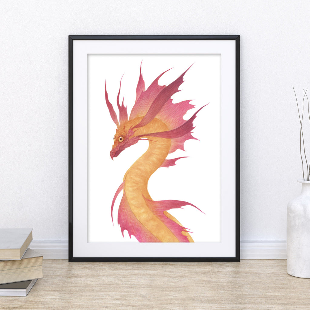 Frilled Serpent - Unframed Watercolour Painting