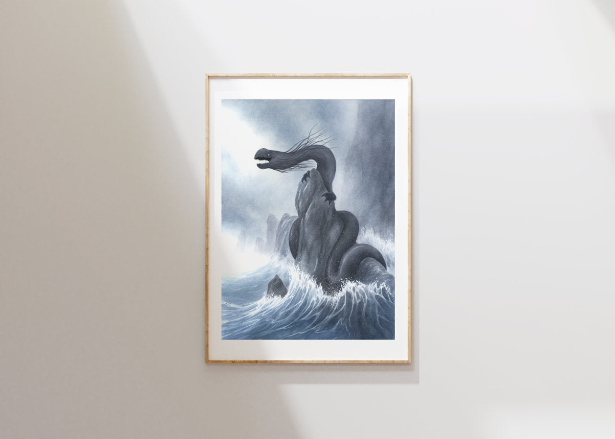 Serpent Of Narok - Unframed Watercolour Painting