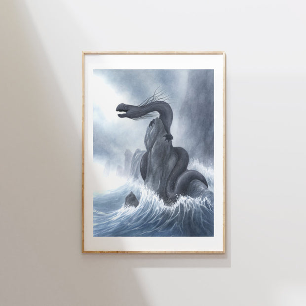 Serpent Of Narok - Unframed Watercolour Painting