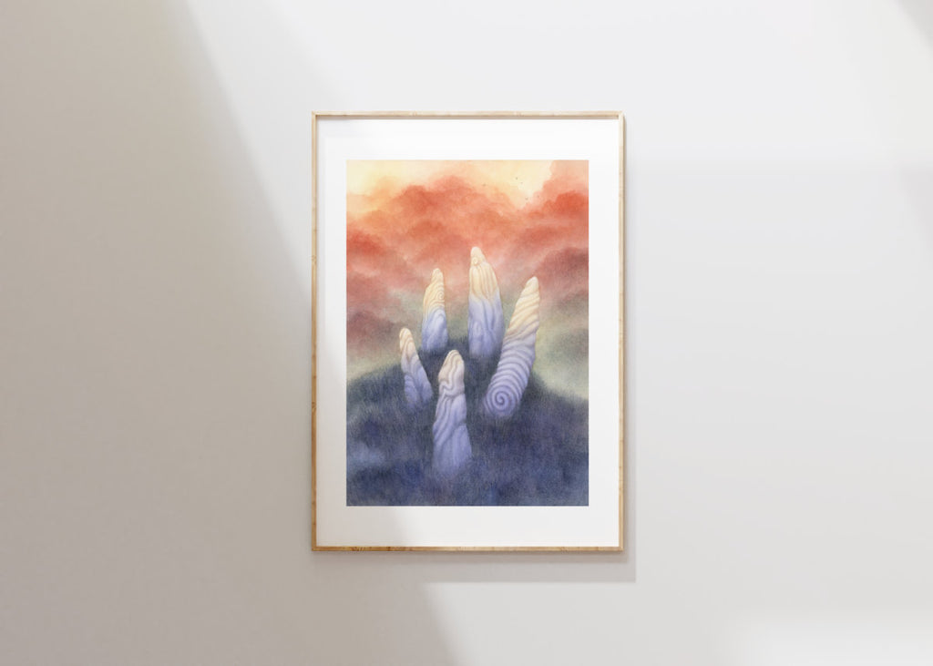 The Hand Of Omoth - Unframed Watercolour Painting