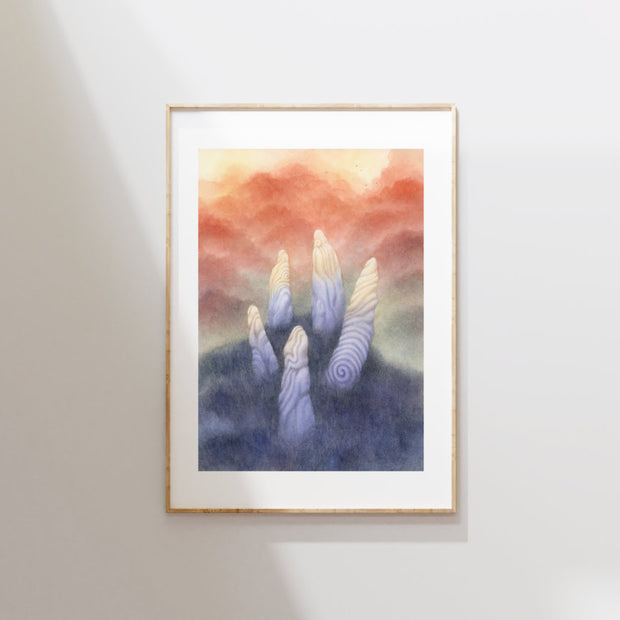 The Hand Of Omoth - Unframed Watercolour Painting