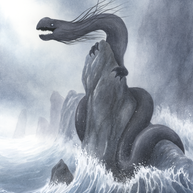 Serpent Of Narok - Unframed Watercolour Painting