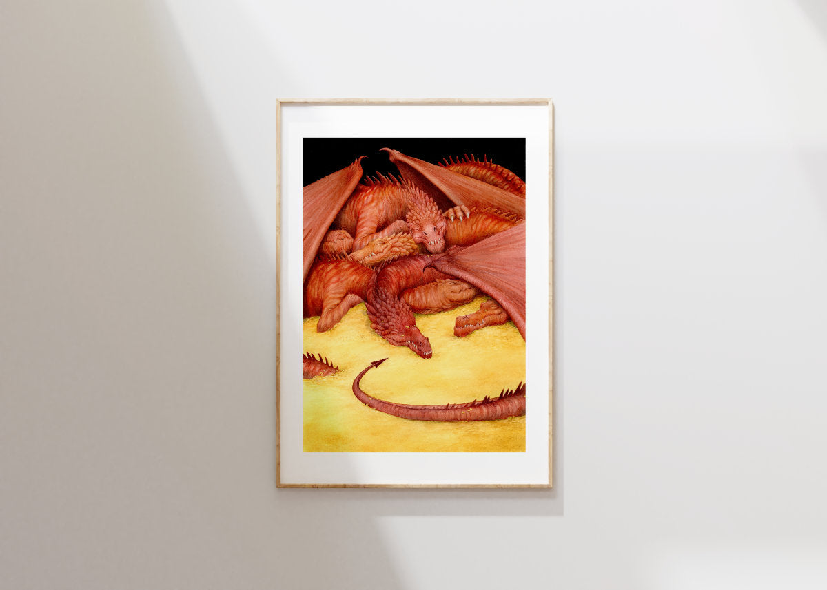 Let Sleeping Dragons Lie - Unframed Original Watercolour Painting