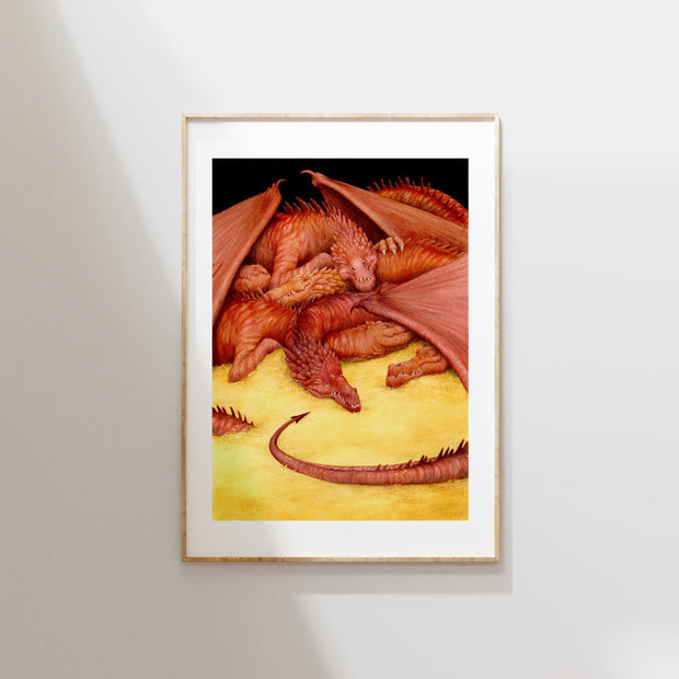 Let Sleeping Dragons Lie - Unframed Original Watercolour Painting