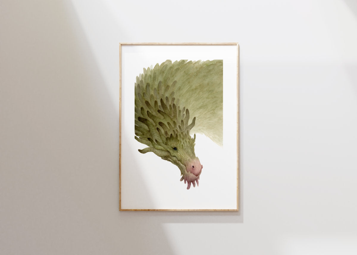 The Wood Dragon - Unframed Watercolour Painting