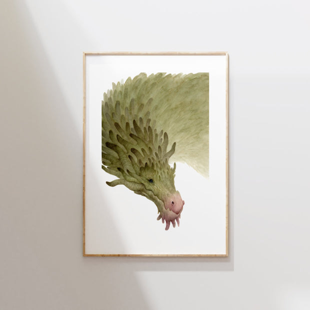 The Wood Dragon - Unframed Watercolour Painting